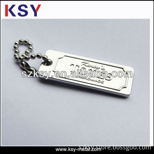 Shiny nickel metal wine label